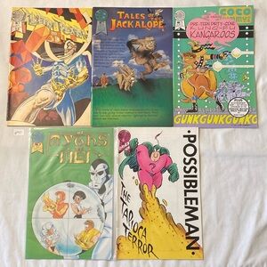 Blackthorne Comics Lot of 5 ~ Merlin Realm, Myths & Men, Tales of the Jackalope